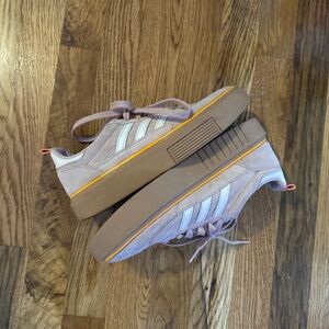 Adidas Men's Beige and Orange Sneakers
